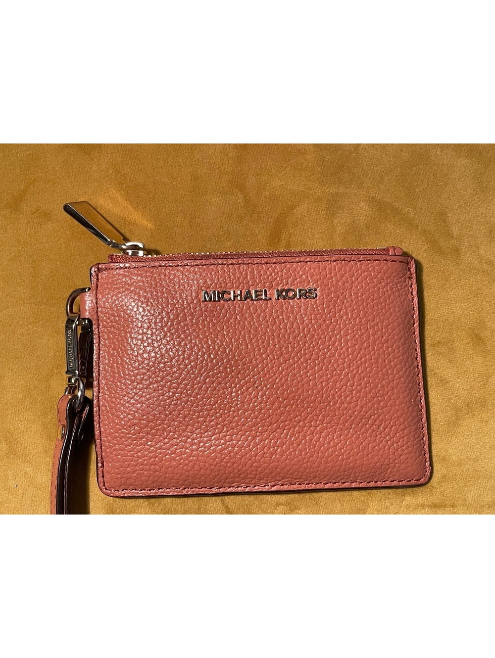 Michael Kors Pebbled Leather Wristlet Card Case